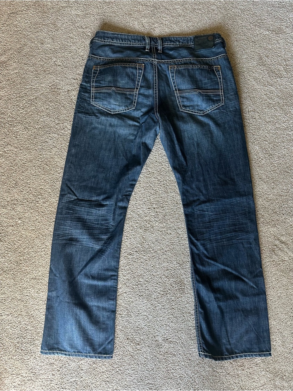 Buffalo David Bitton Men's Dark Blue Straight Jeans